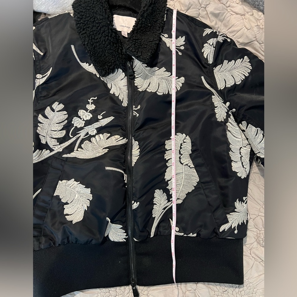 Cinq a Sept embroidered bomber jacket - Picture 8 of 9